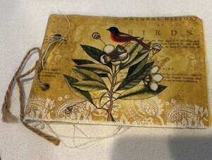 Michel Design Works Enchanted Garden Botanical Bird Canvas Cover Handmade Junk J